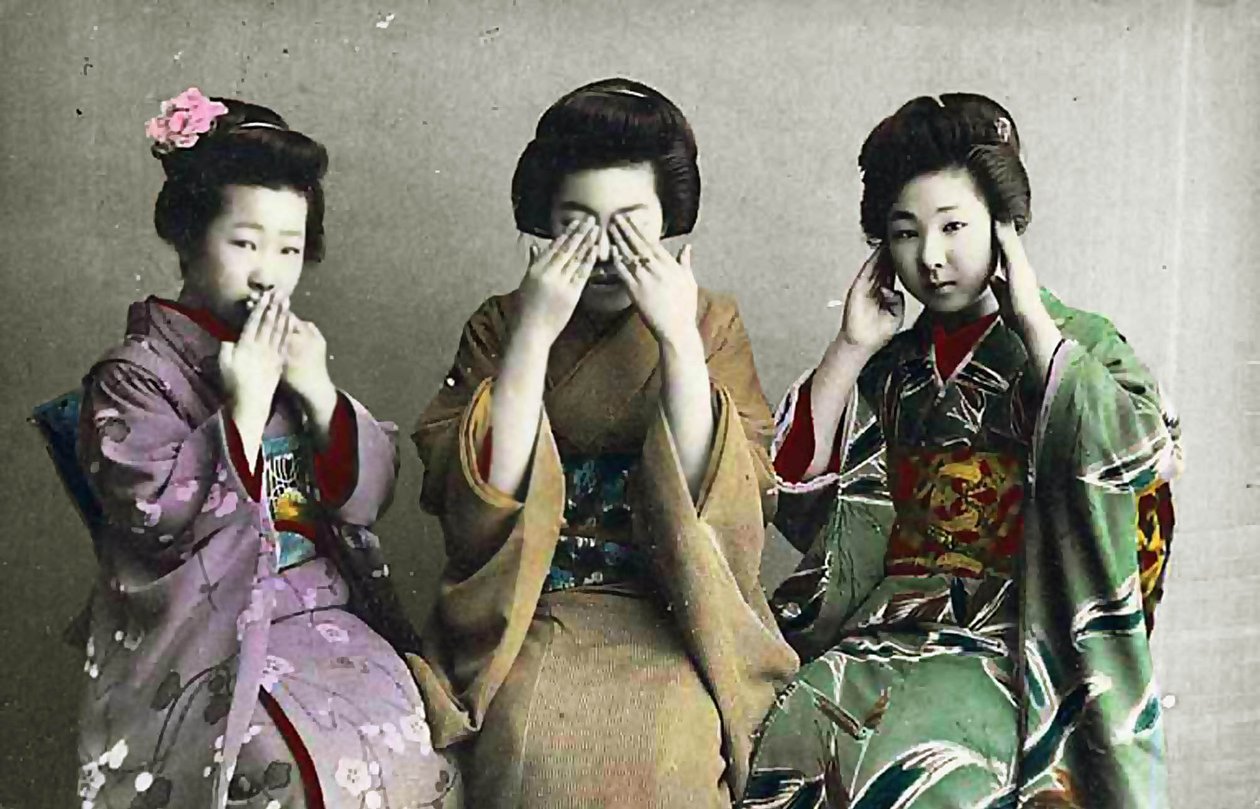 不要说邪恶，不要看见邪恶，不要听见邪恶，c1880（手工彩蛋照片） 作者 日本学校