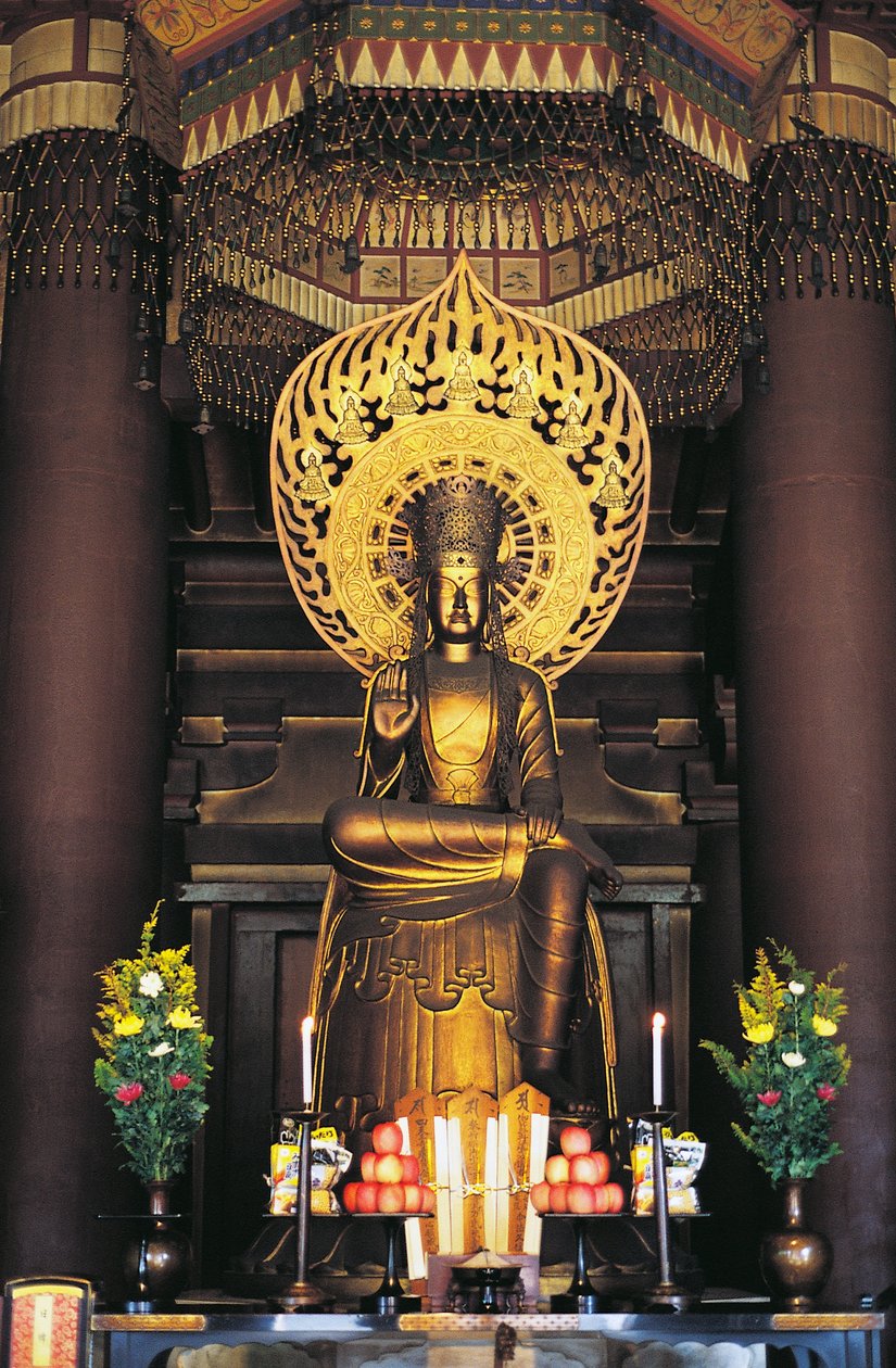 大日本佛法最首四天王大護国寺伽籃畧圖 銅板 有友蘭溪画竝鐫