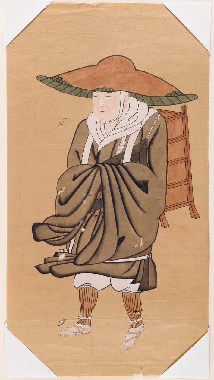 中国佛教朝圣者Hsuan-Tsang（纸上墨水） 作者 日本学校