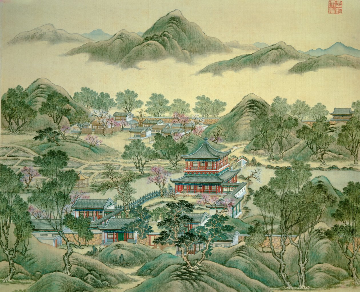 19 世纪日本版画的细节馆。 作者 日本学校