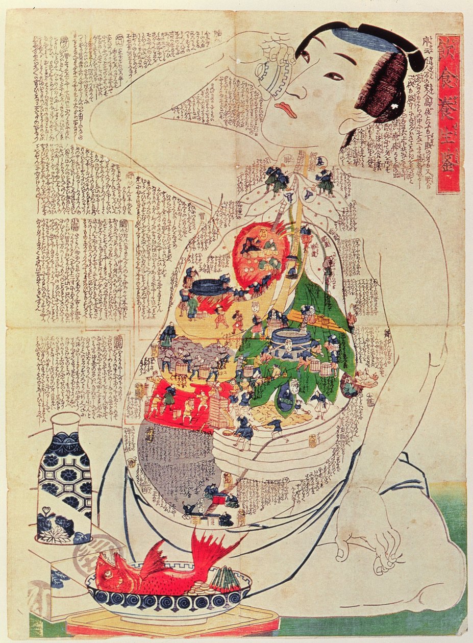 食物和饮料的镜子滋养生活（木版画） 作者 日本学校