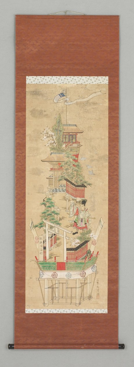 浮世绘场景，十九世纪初（悬挂画卷） 作者 日本学校