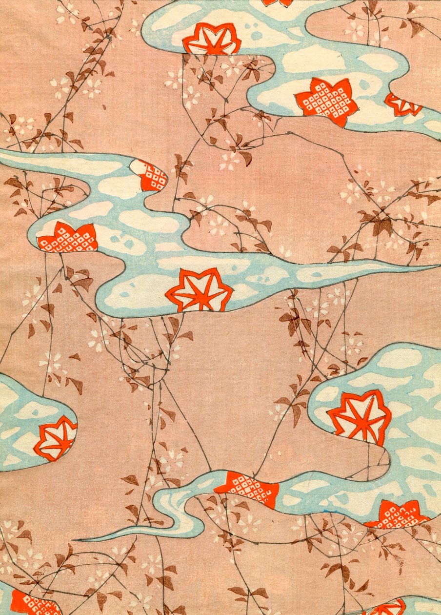 秋叶的木版画 作者 日本学校