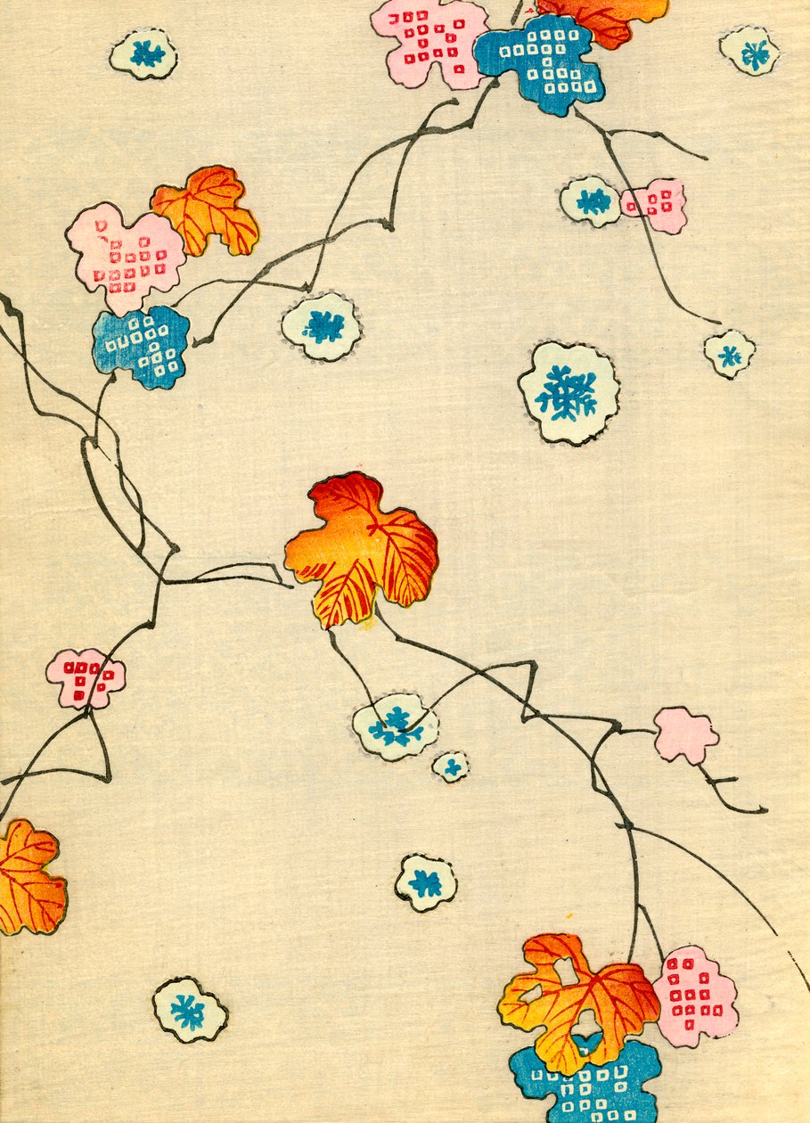 秋叶木版画 作者 日本学校