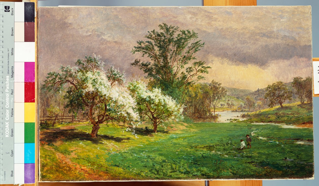 苹果开花时间，1899年 作者 贾斯珀·弗朗西斯·克罗普西