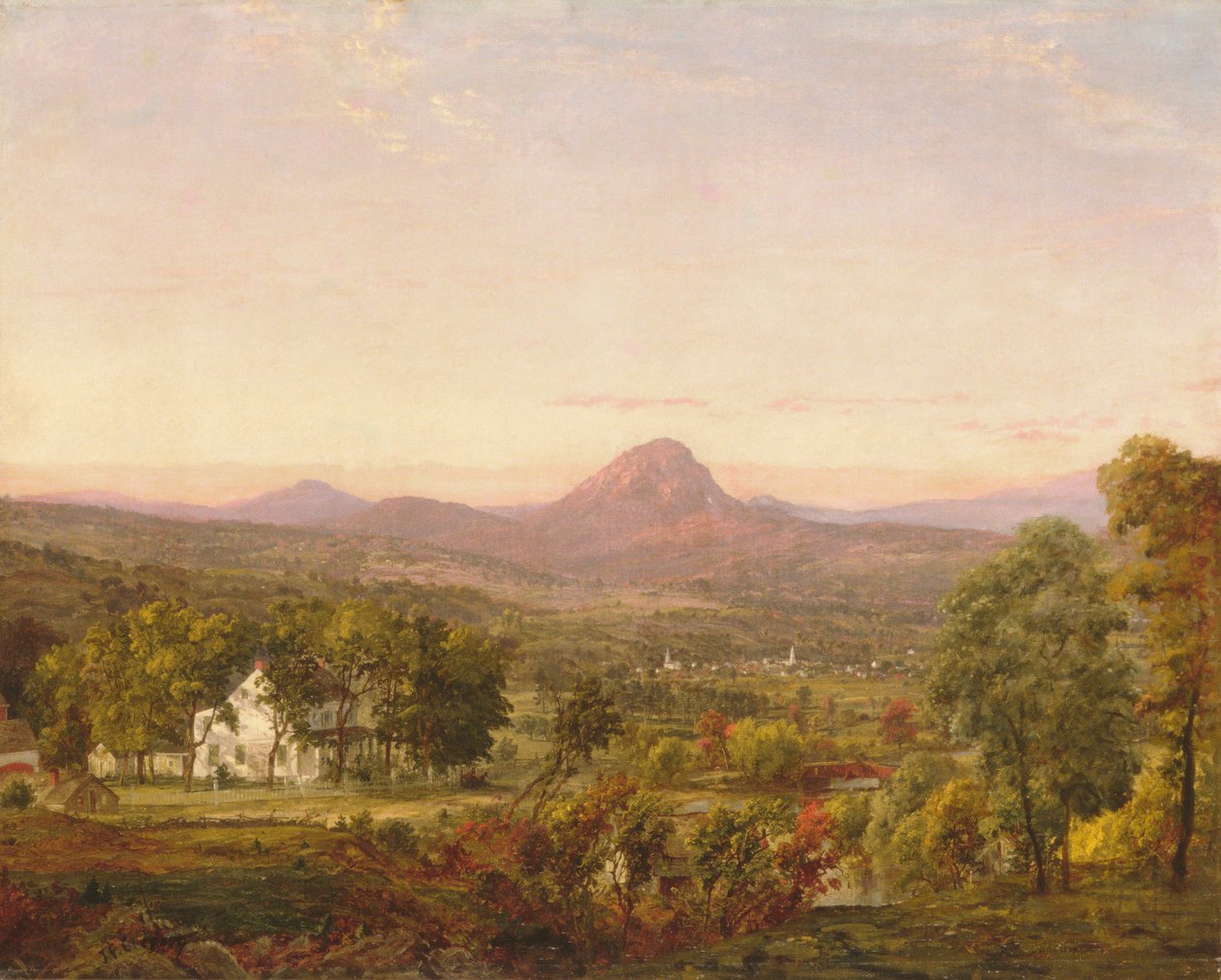 秋天的风景，甜面包山，橙县，纽约，ca。 1870-75。 作者 贾斯珀·弗朗西斯·克罗普西