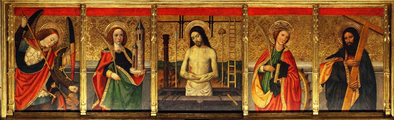 托尔托萨大教堂Huguet Transfiguration predella 作者 海梅·休格（Jaume Huguet）