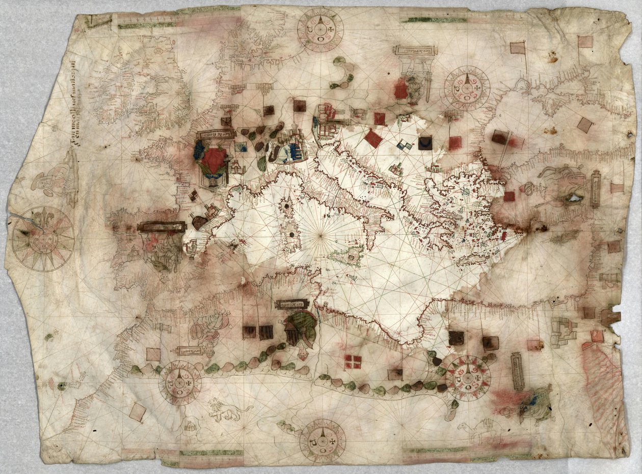 豪梅-奥利维斯绘制的波尔托兰地图（1550 年） 作者 杰姆橄榄