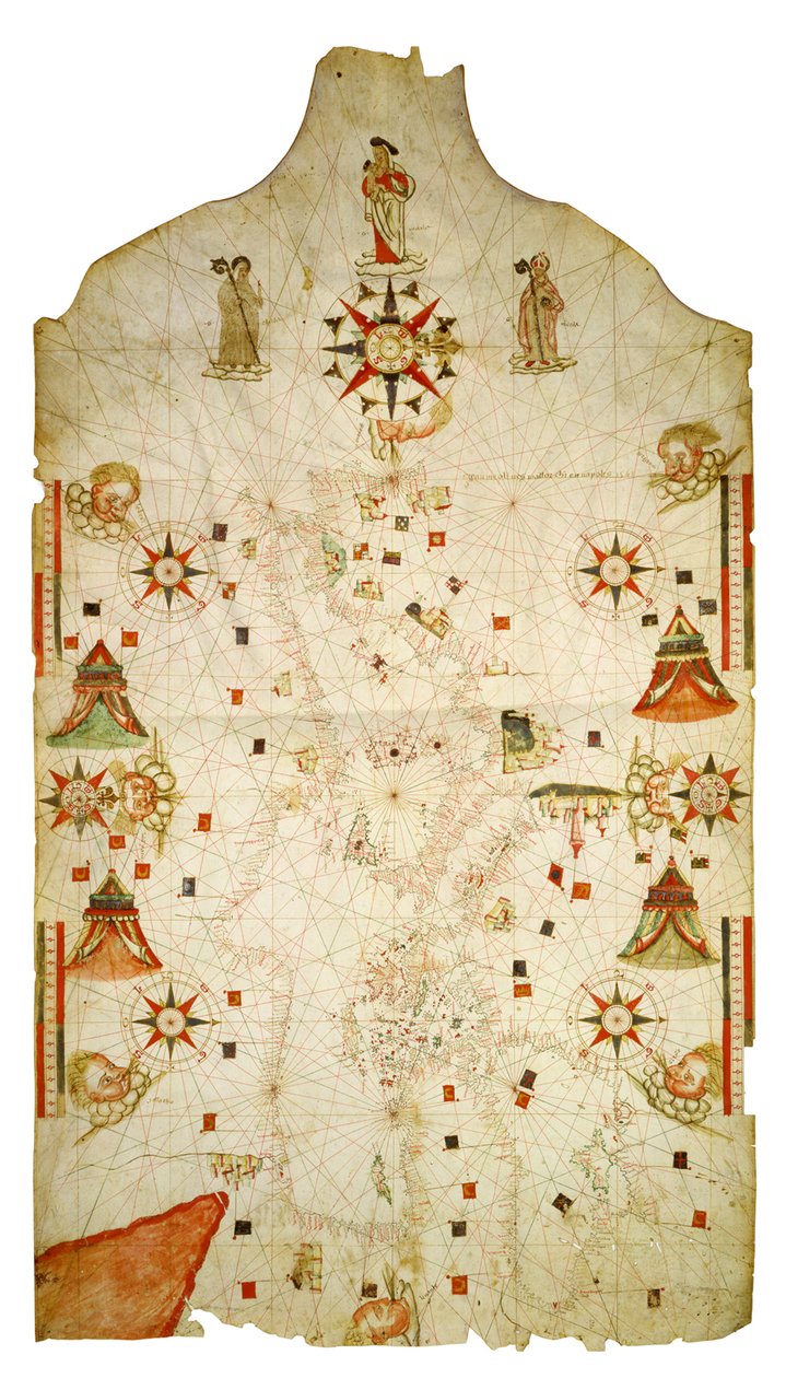 地中海和黑海地图，1563年 作者 杰姆橄榄