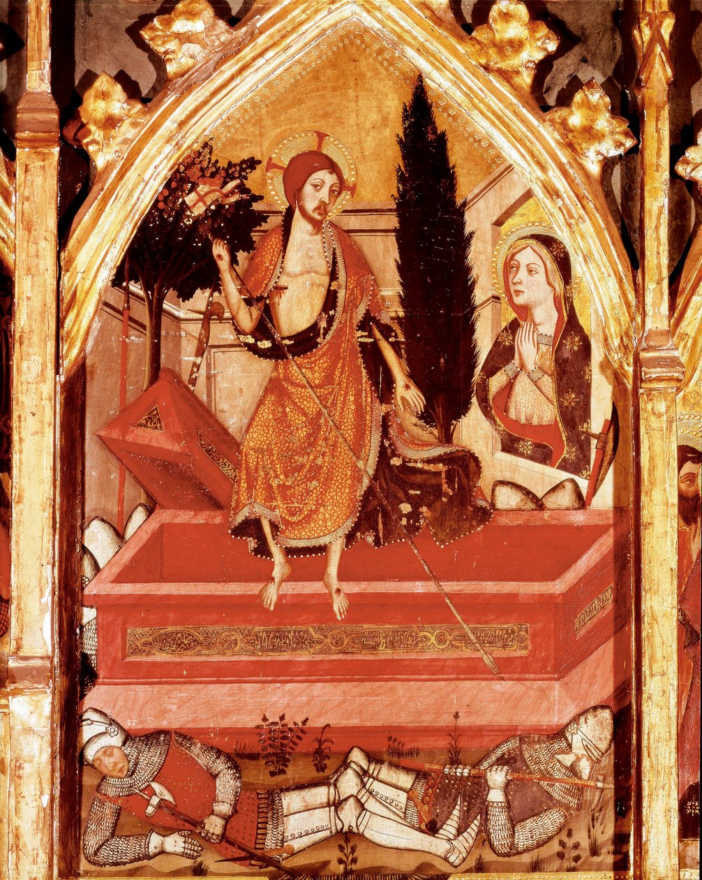 Altarpiece of the Virgin: detail of the Resurrection 作者 海梅·塞拉（Jaume Serra）