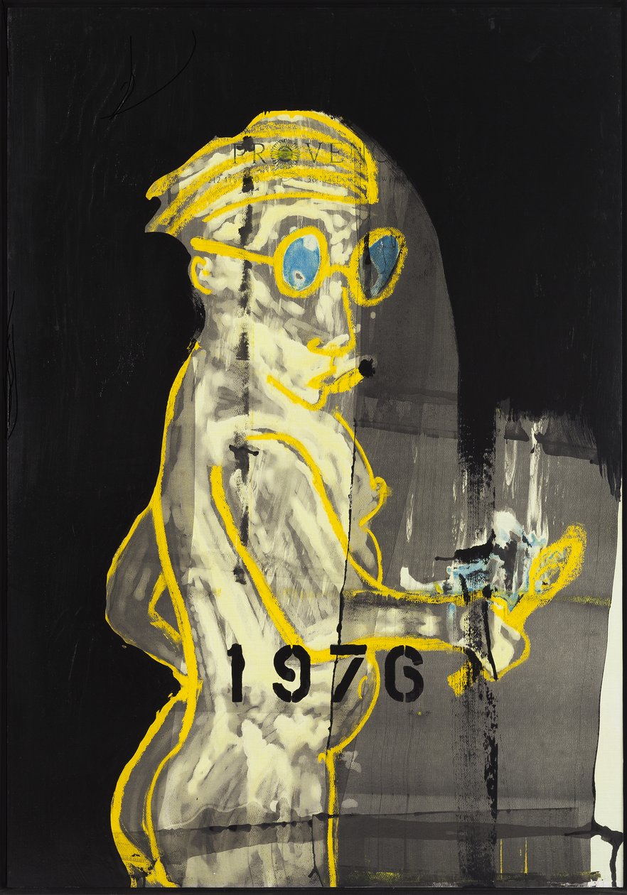 1976 年，2012 年（水彩纸上的混合媒介，裱在面板上，背面印有食谱） 作者 杰·巴特勒