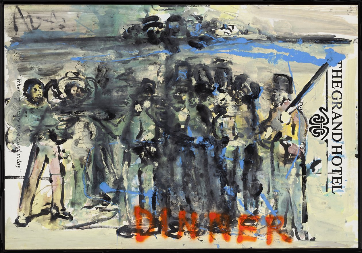 晚餐，2010 年（水彩纸上的混合媒介，裱在面板上，背面印有食谱） 作者 杰·巴特勒
