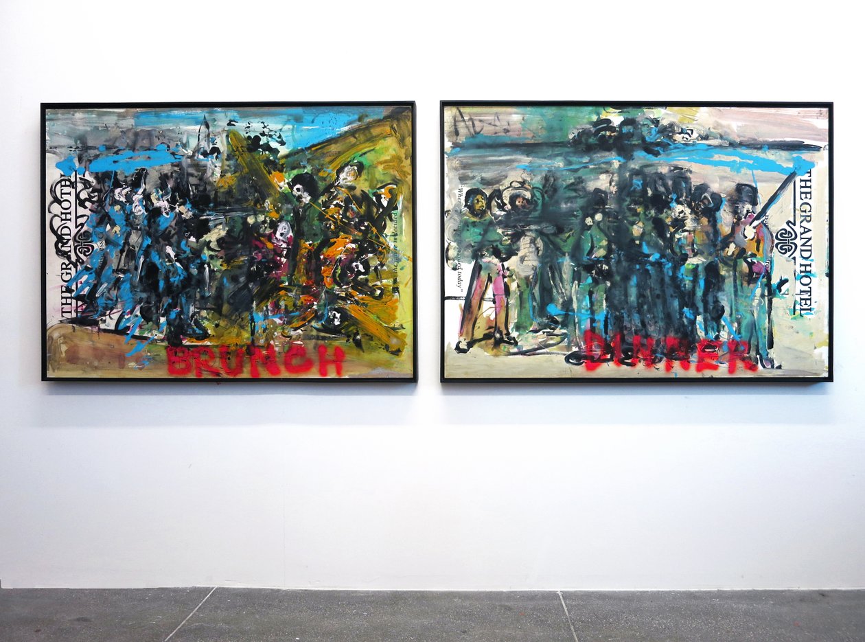 历史的处决》，2010 年（水彩纸上的混合媒介，裱在面板上，背面印有食谱） 作者 杰·巴特勒