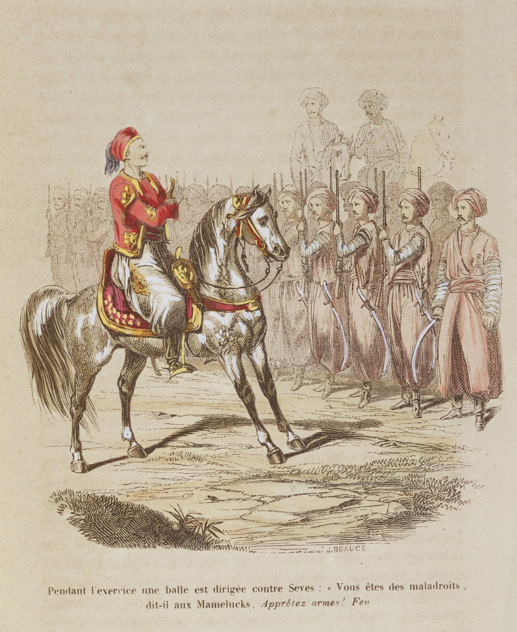 Joseph Seve（1788-1860）被称为Soliman Pacha和他的Mamelukes，来自Edouard Gouin的&39;L&39;Egypte au XIXeme Siecle&39;，1847年 作者 让·阿道夫·博斯