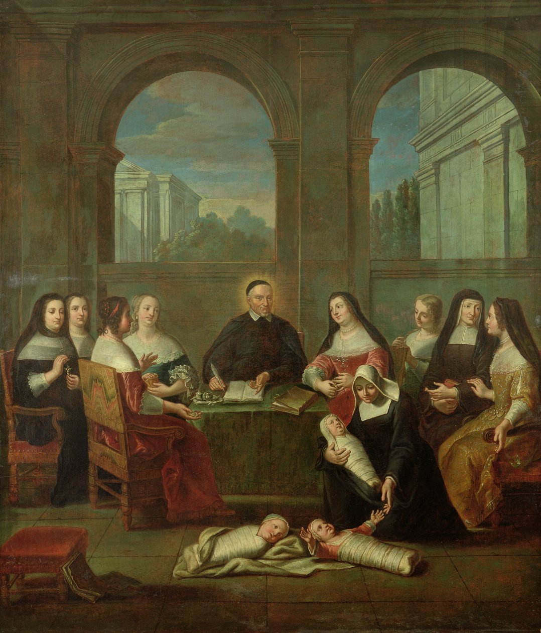 圣文森特德保罗和慈善姐妹，c.1729 作者 让·安德烈（Jean Andre）