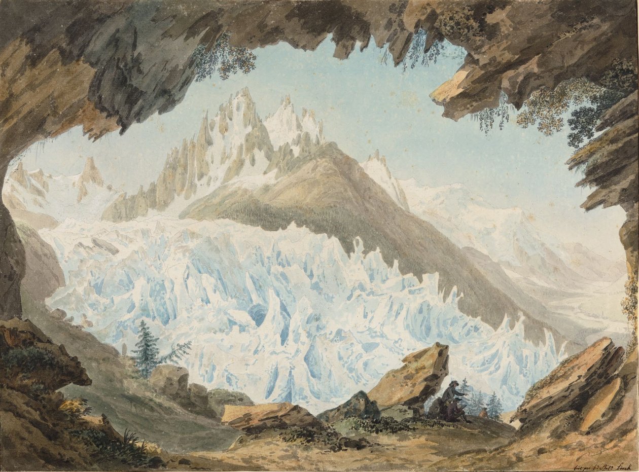 艺术家从名为Hat，Glacier des Bois和Needles Charmoz的金库中绘制 作者 让·安托万·林克