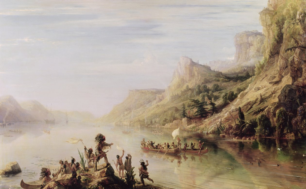 Jacques Cartier（1491-1557）于1847年发现圣劳伦斯河，1847年 作者 让·安托万·西奥多·古丁