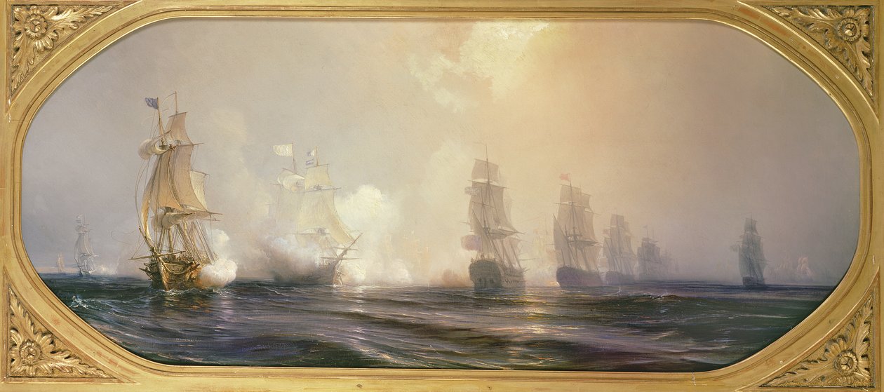 1848年9月3日，切萨皮克湾的海战，1848年 作者 让·安托万·西奥多·古丁