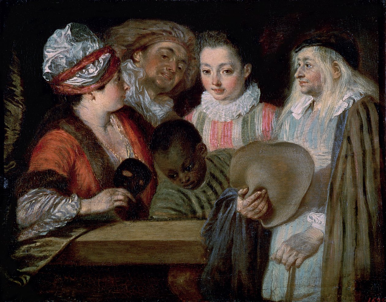 来自Theatre Francais的演员，c.1714-15 作者 让·安托万·沃托