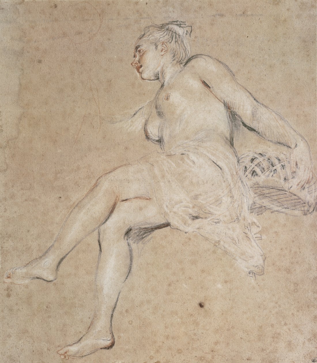 Flora，c.1716（粉笔在纸上） 作者 让·安托万·沃托