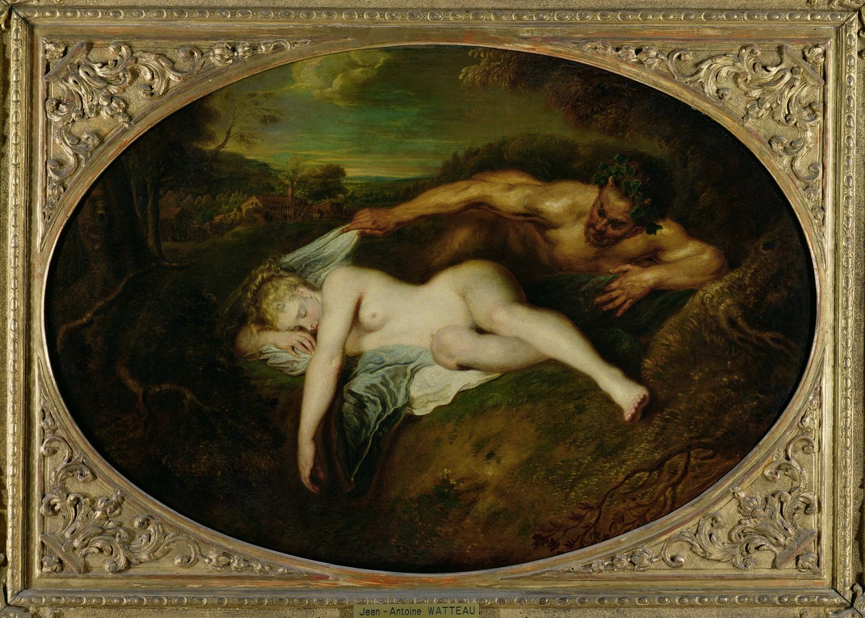 Nymph和Satyr，或者木星和Antiope，1715 作者 让·安托万·沃托