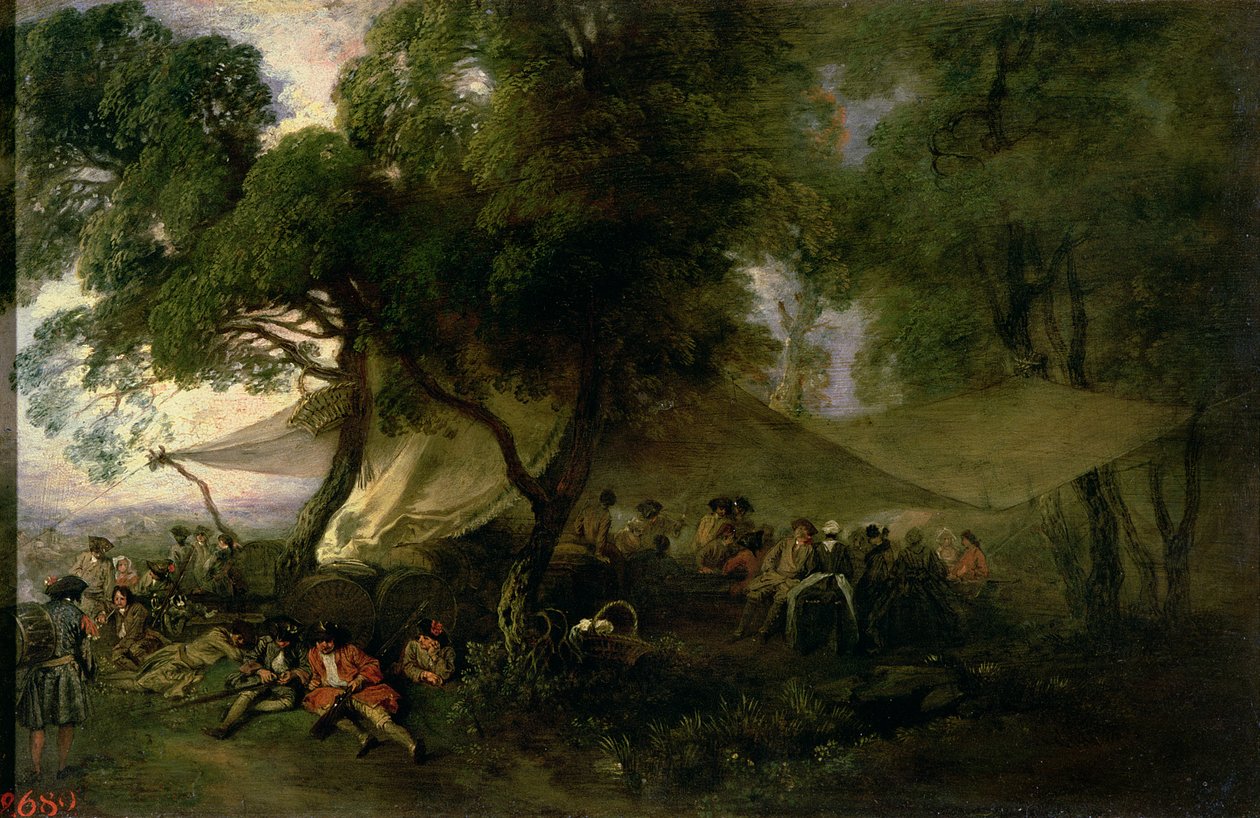 战争暂停，1712-15（铜上油） 作者 让·安托万·沃托