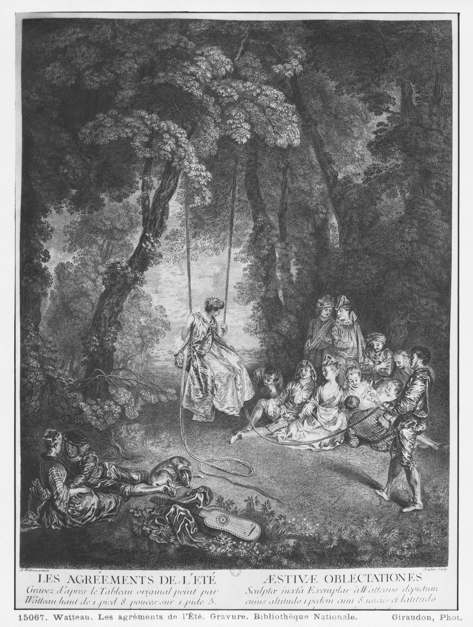 弗朗索瓦·尤兰（Francois Joullain）刻画的夏天的乐趣（1697-1778） 作者 让·安托万·沃托