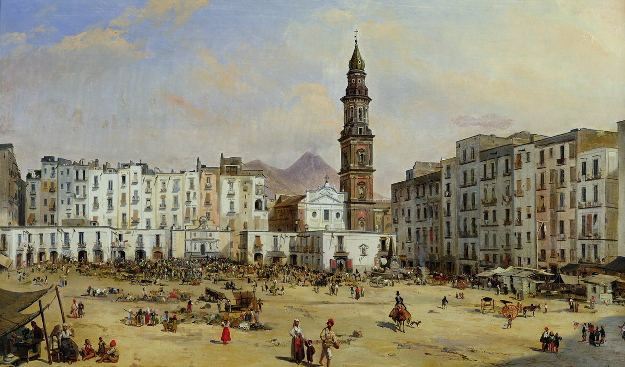 Piazza Mazaniello，那不勒斯 作者 让·奥古斯特·巴德