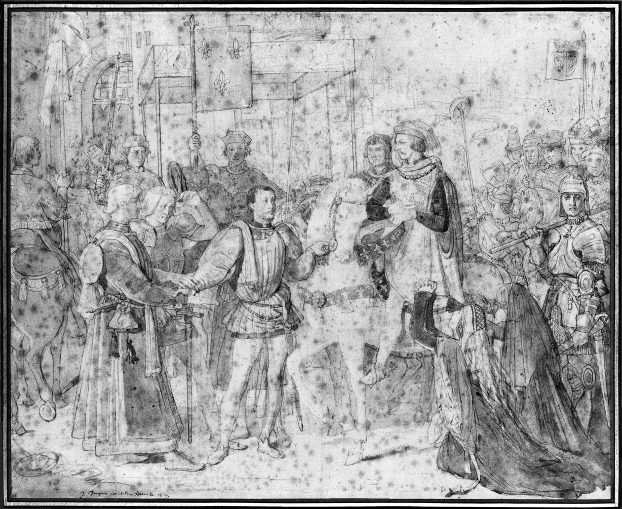 1814年，多芬，未来的查理五世（1337-80）进入巴黎 作者 让·奥古斯特·多米尼克·英格里斯