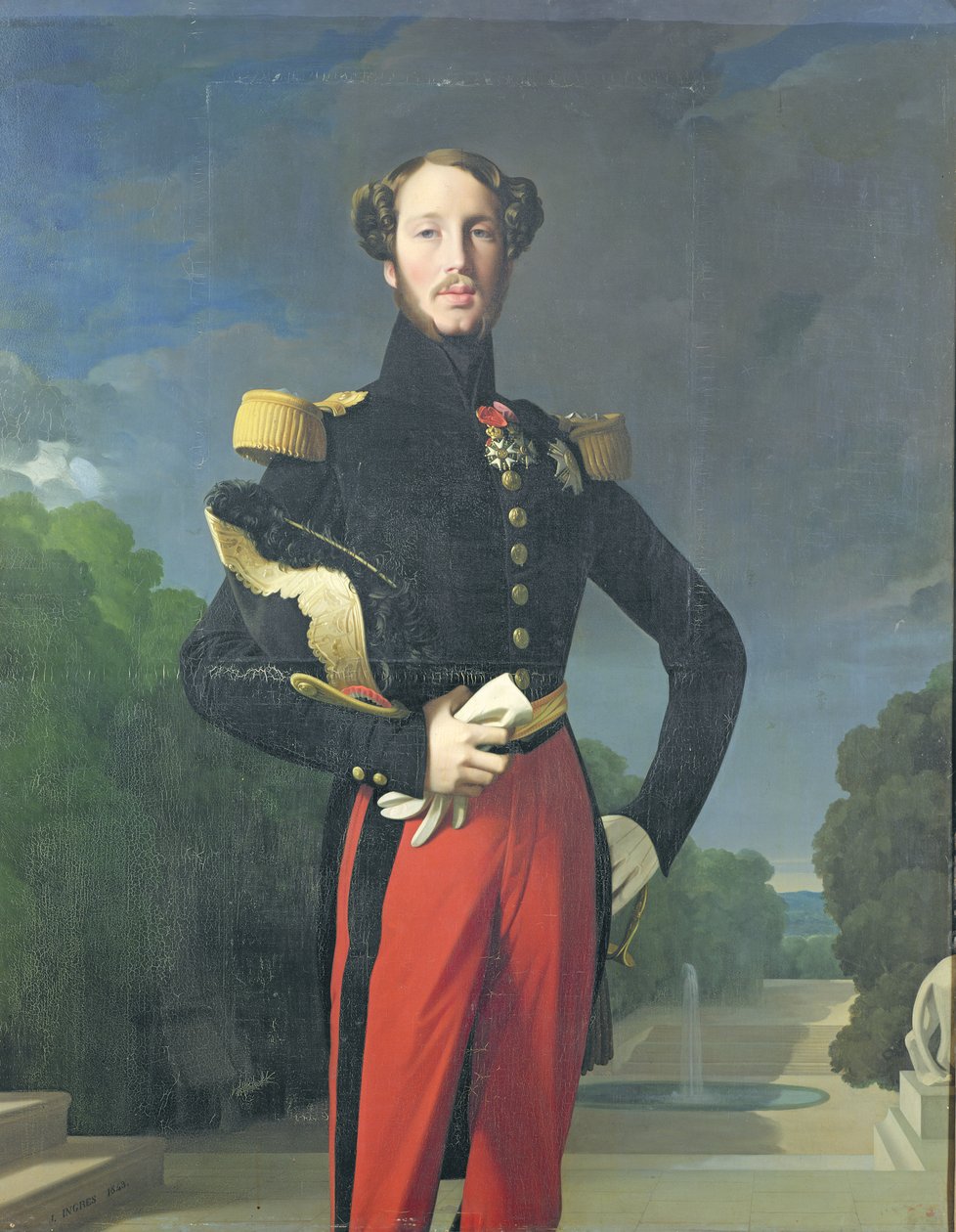 费迪南德 - 菲利普（1810-42）奥尔良公爵在圣云的公园，1843年 作者 让·奥古斯特·多米尼克·英格里斯