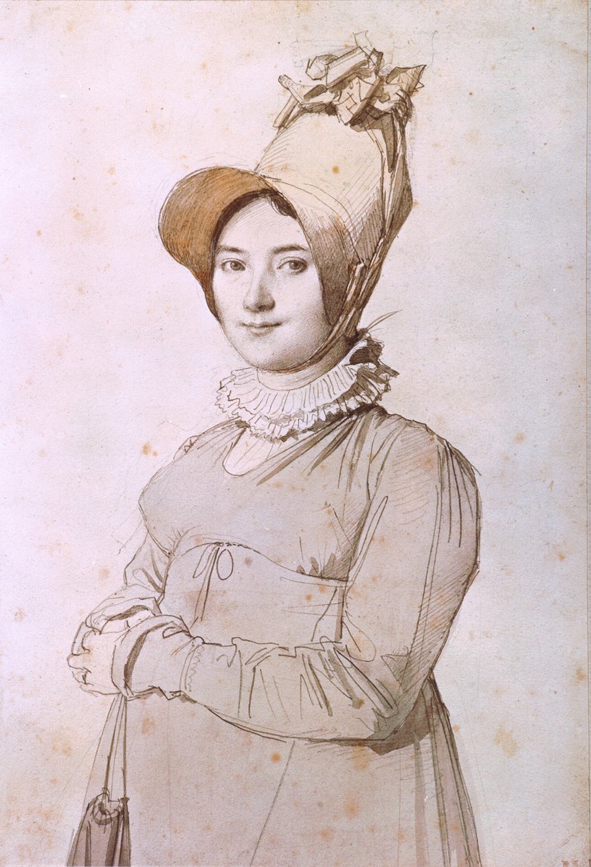 Madeleine Chapelle（1782-1849）1813（笔和墨水和厕所在纸上） 作者 让·奥古斯特·多米尼克·英格里斯