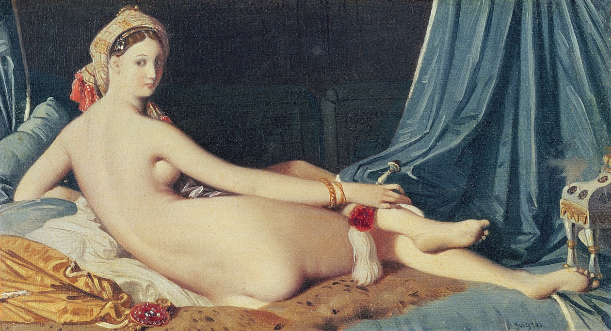 Odalisque，1814年 作者 让·奥古斯特·多米尼克·英格里斯