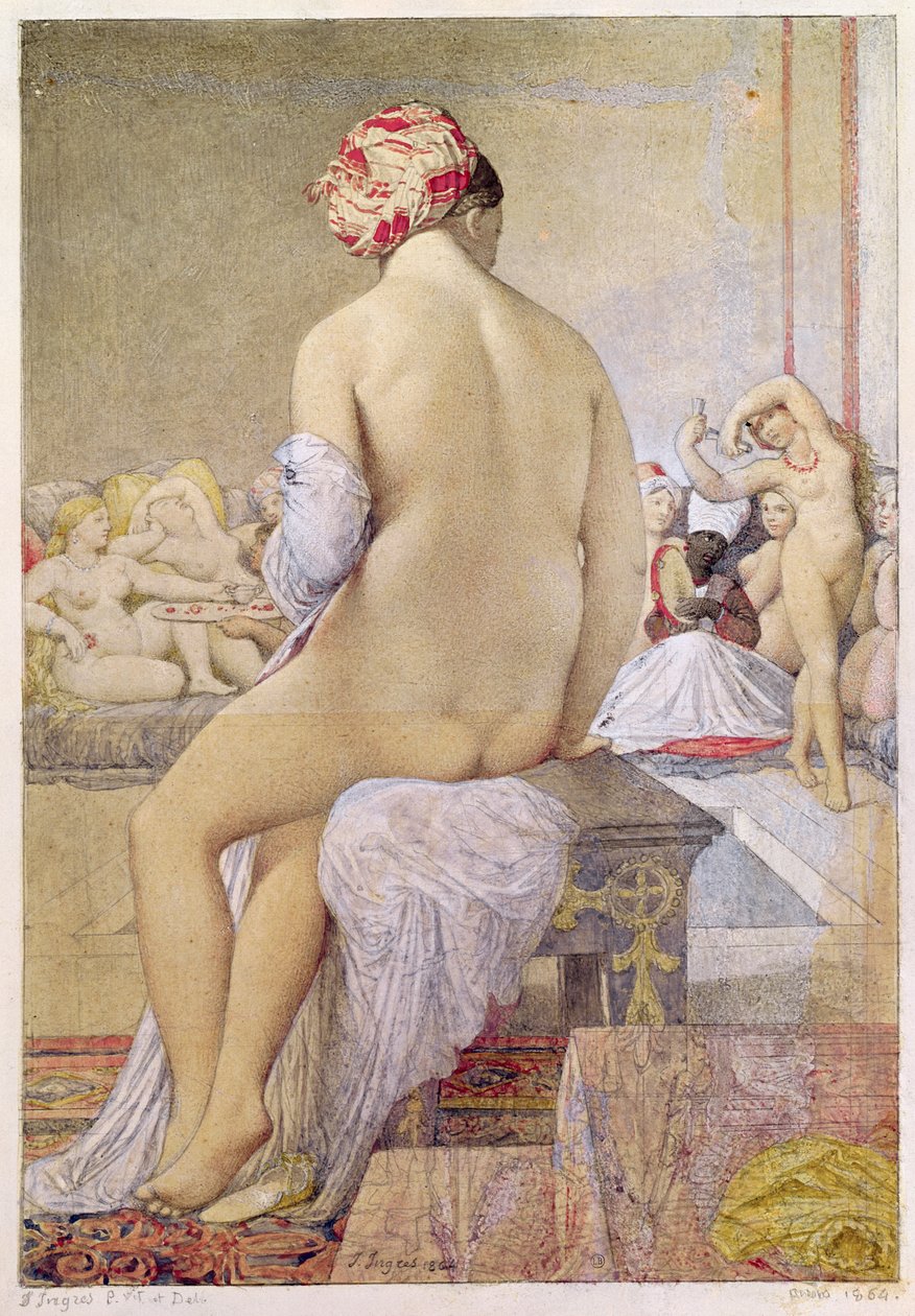 Odalisque或小沐浴者，1864年 作者 让·奥古斯特·多米尼克·英格里斯