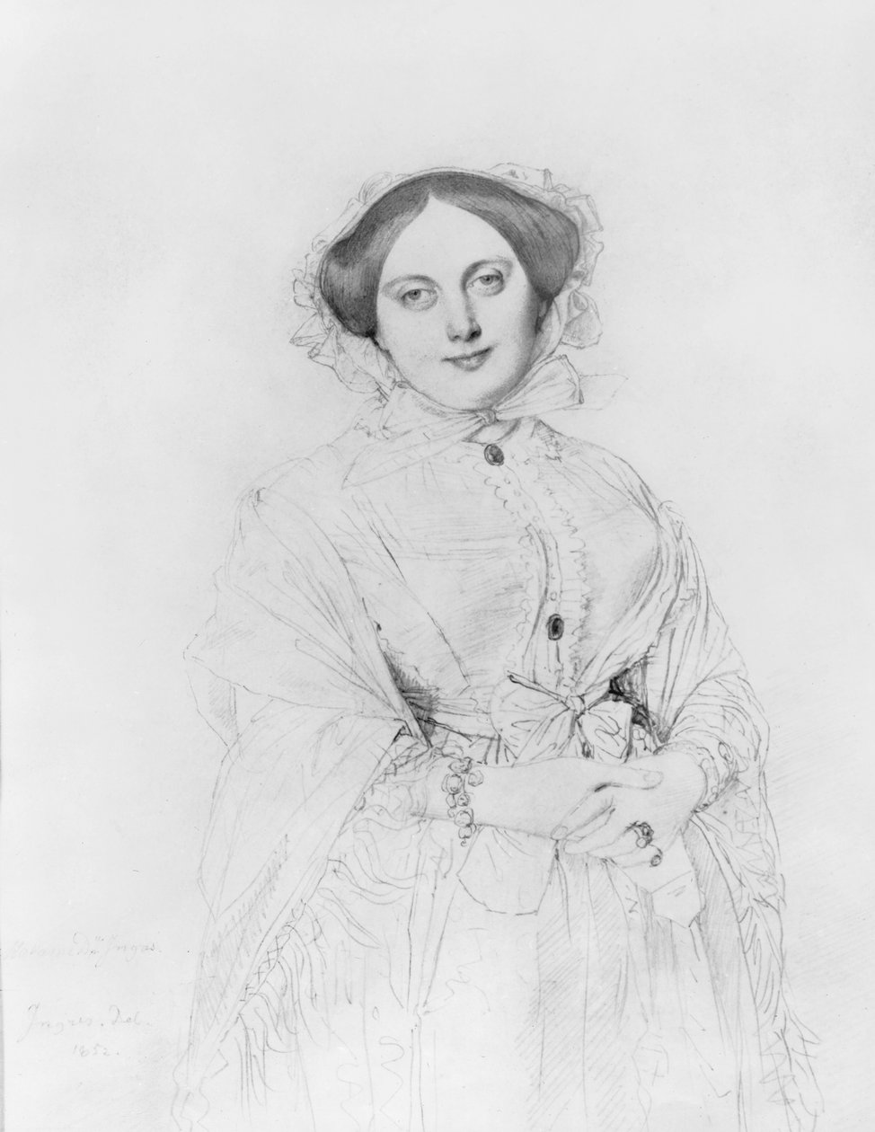 安格尔夫人的肖像，1852年 作者 让·奥古斯特·多米尼克·英格里斯