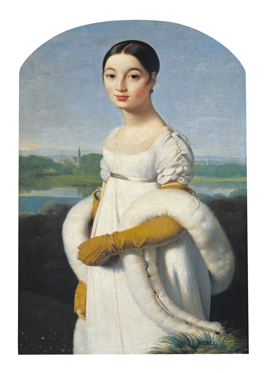 Mademoiselle Caroline Riviere（1793-1803），1805年的肖像 作者 让·奥古斯特·多米尼克·英格里斯