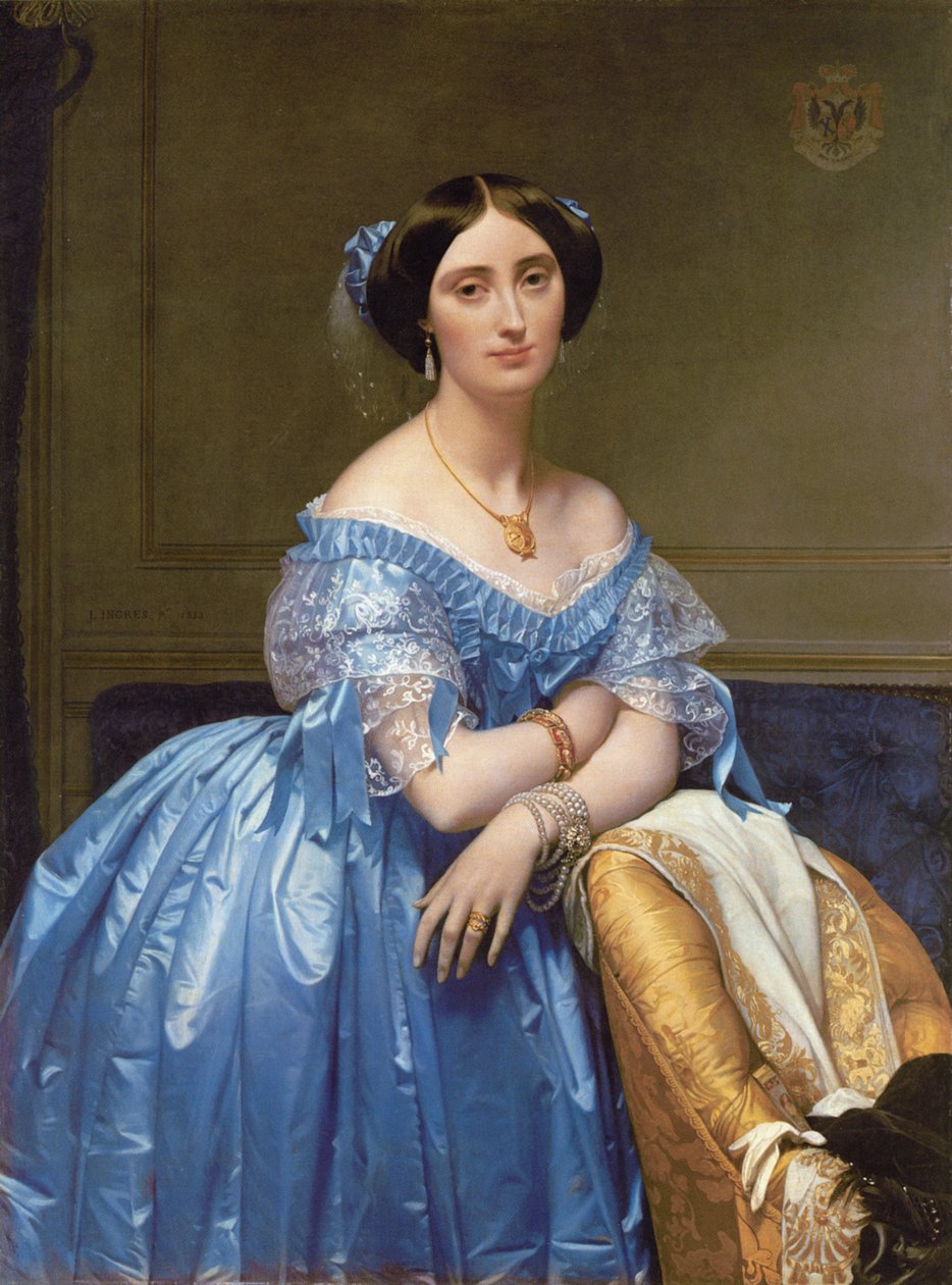 1853年布罗意公主的肖像 作者 让·奥古斯特·多米尼克·英格里斯