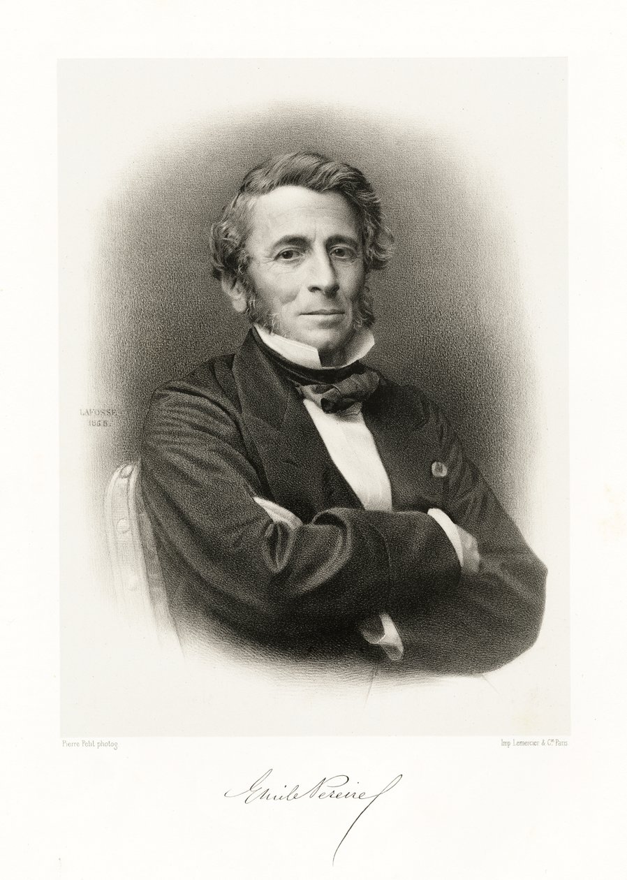 Emile Pereire，1865-66 作者 让·巴蒂斯特·阿道夫·拉福斯