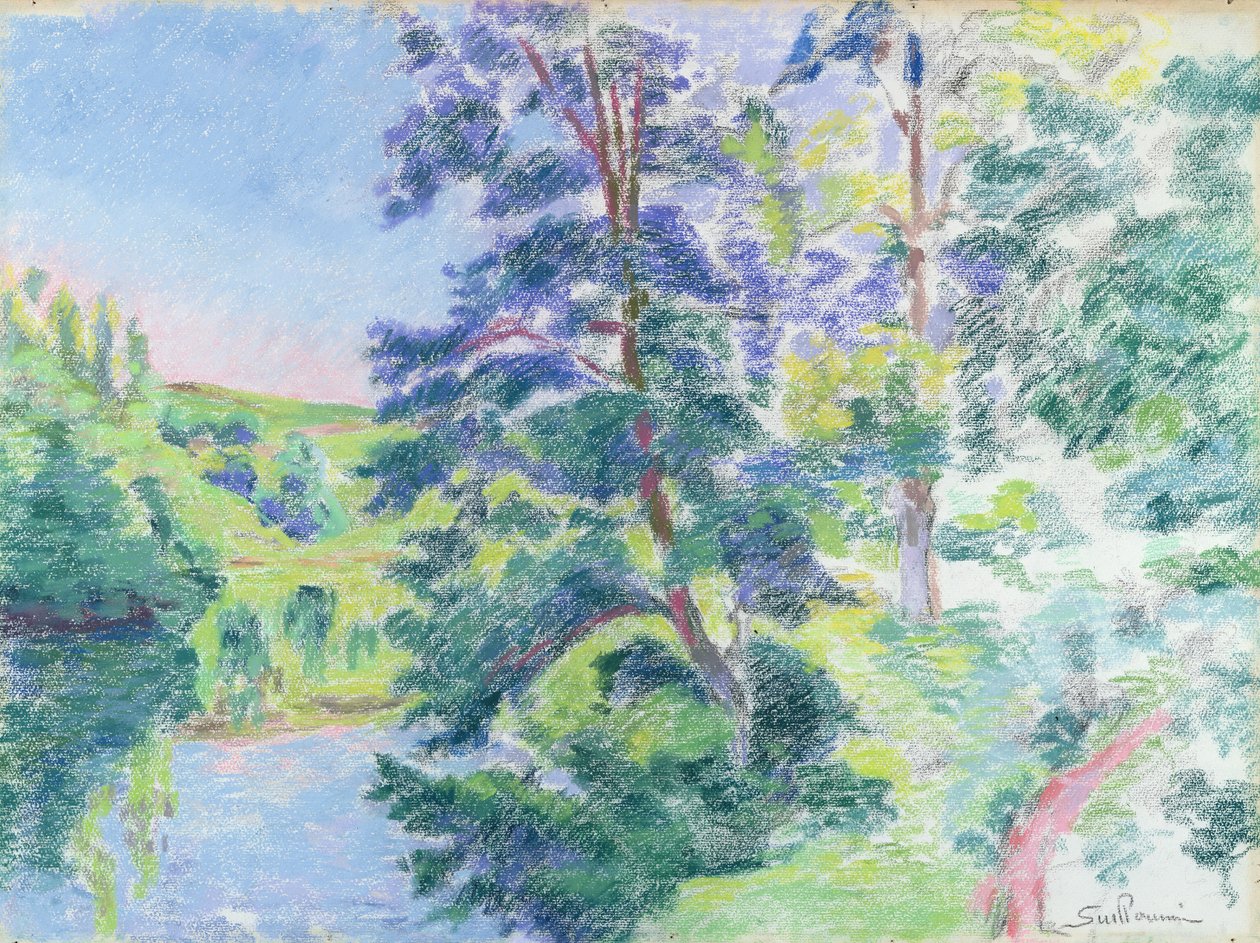 风景（纸上粉彩） 作者 让·巴蒂斯特·阿曼德·纪尧姆