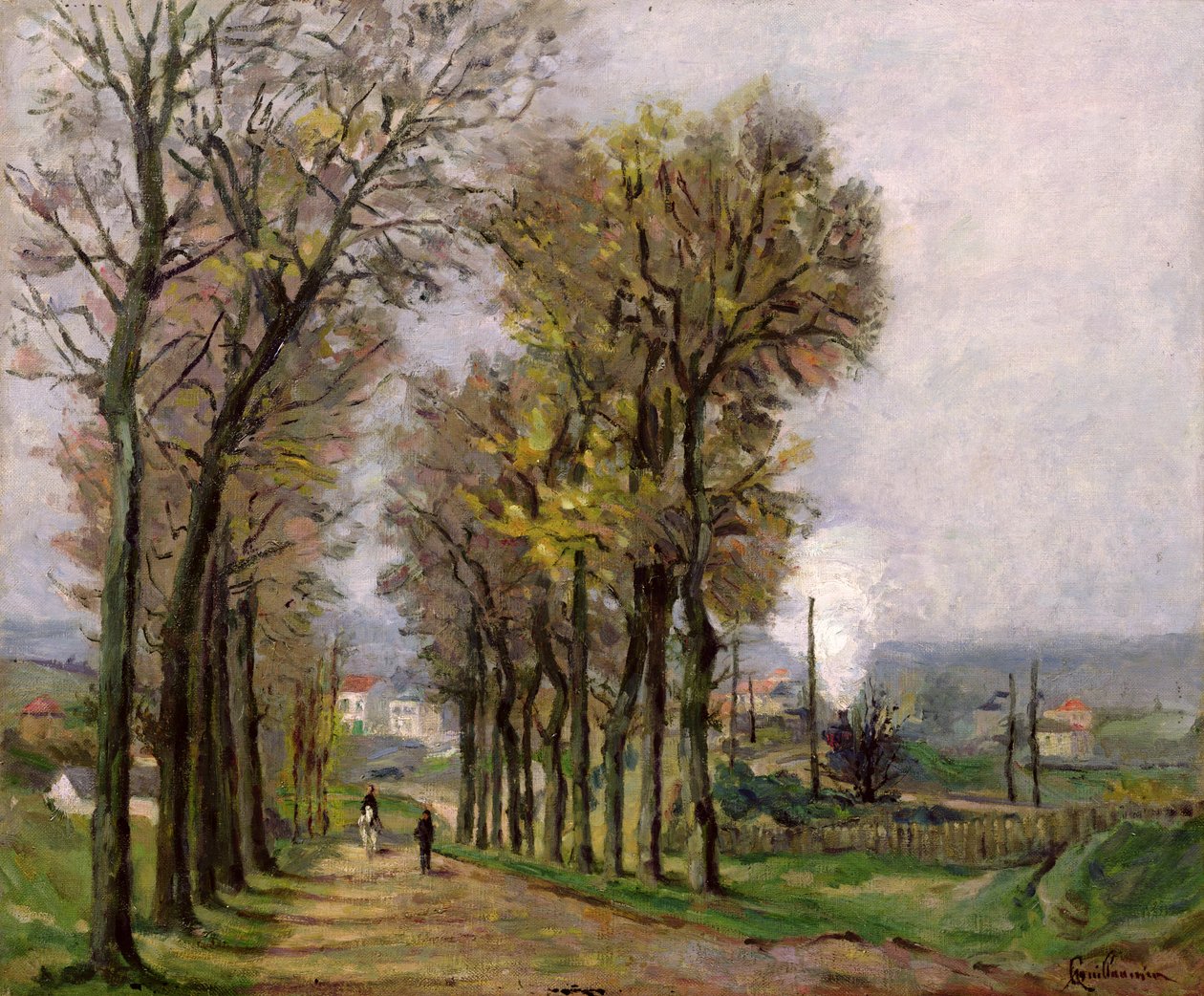 景观在Ile de France，c.1878 作者 让·巴蒂斯特·阿曼德·纪尧姆