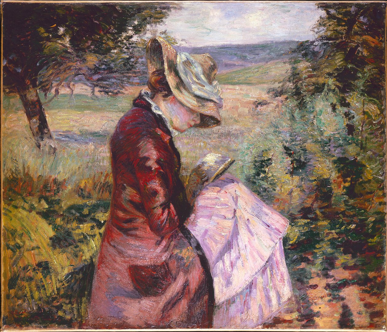 Guillaumin夫人读书，c.1887 作者 让·巴蒂斯特·阿曼德·纪尧姆