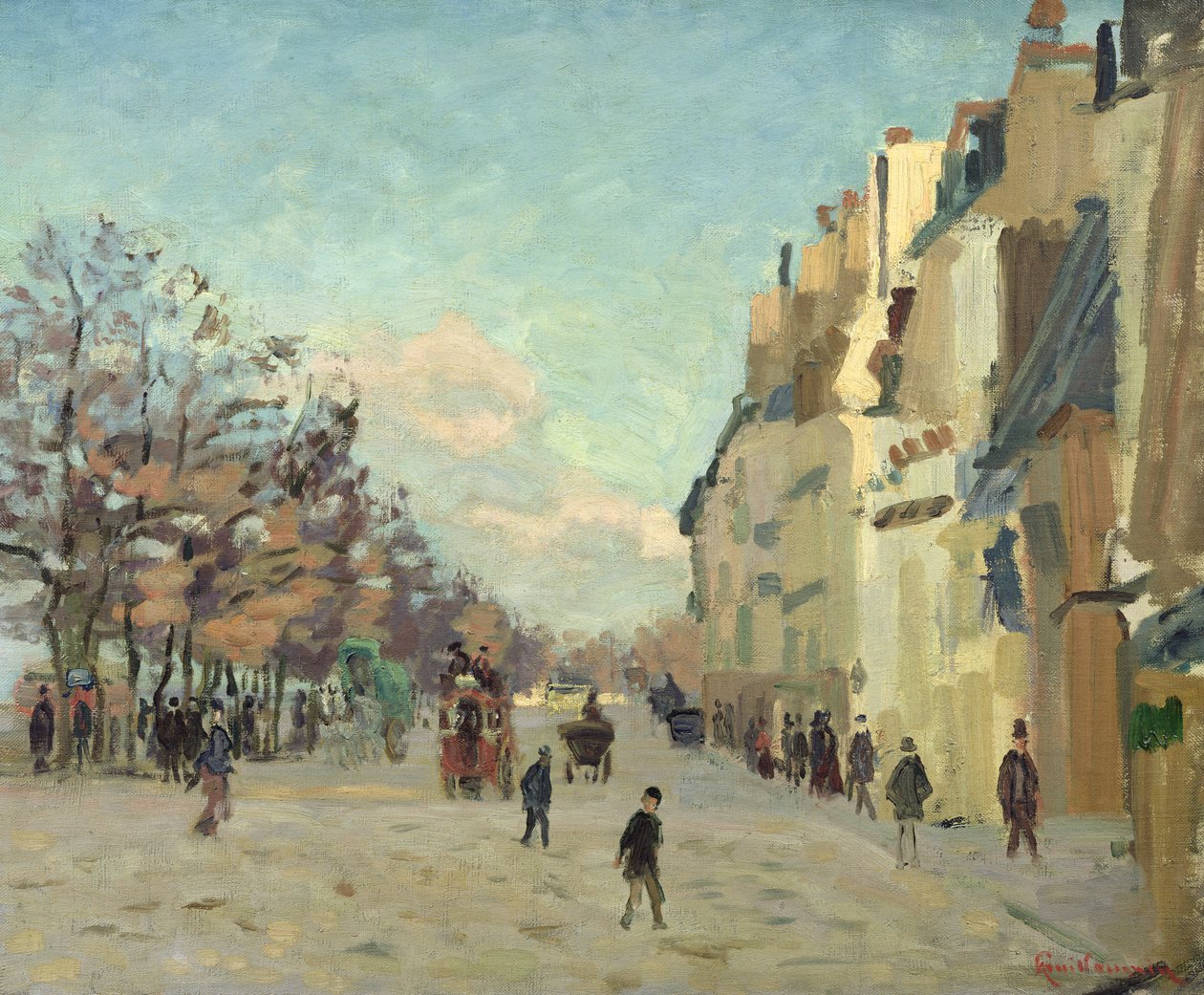 Paris，Quai de Bercy，Snow Effect，c.1873-74 作者 让·巴蒂斯特·阿曼德·纪尧姆