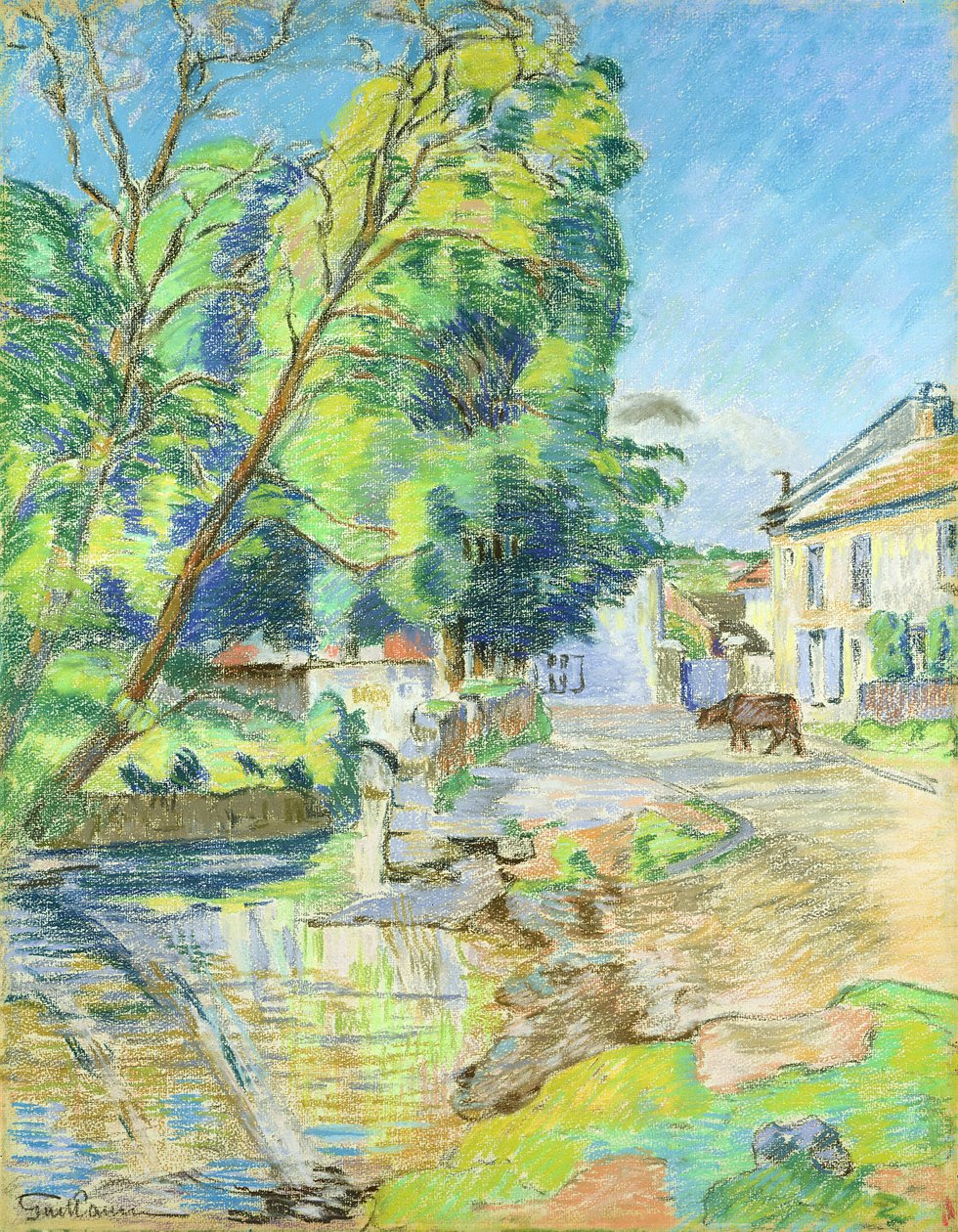 村庄（纸上粉彩） 作者 让·巴蒂斯特·阿曼德·纪尧姆