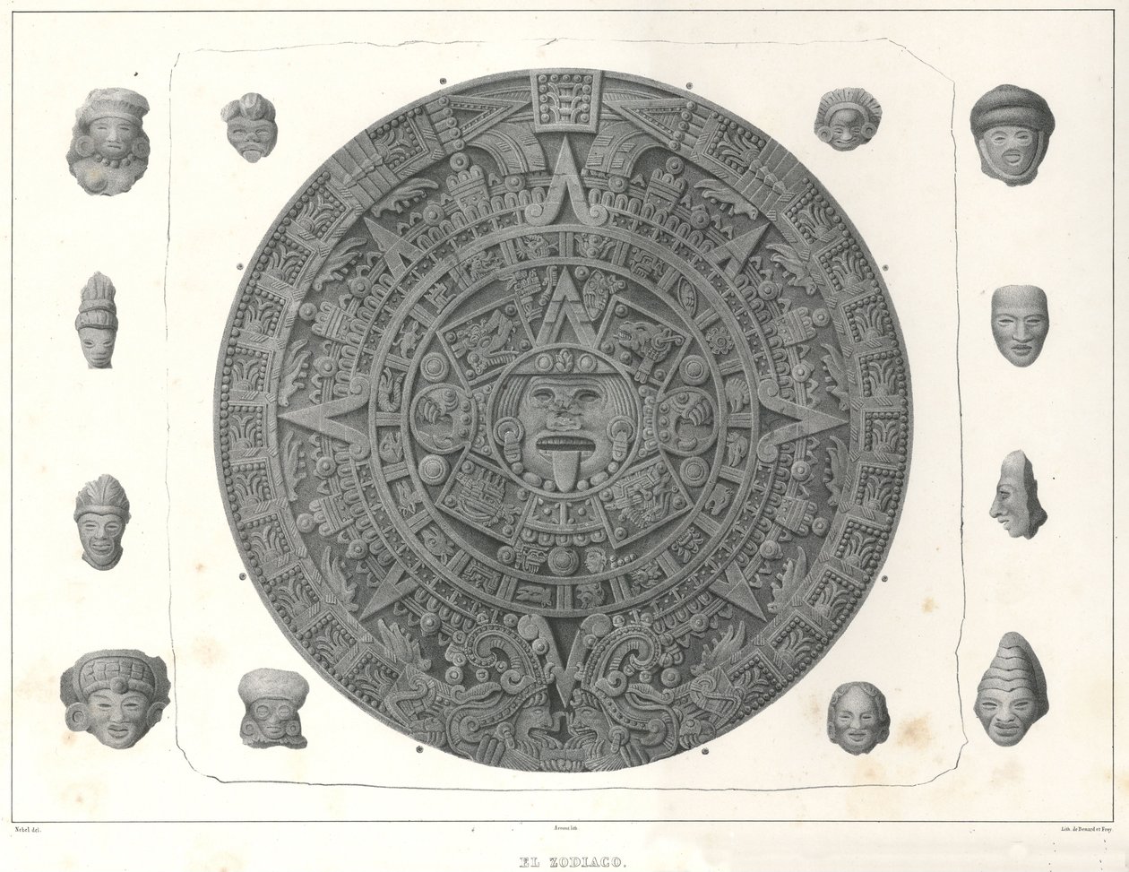 El Zodiaco。原始尺寸（整齐的线条） 作者 让·巴蒂斯特·阿诺特