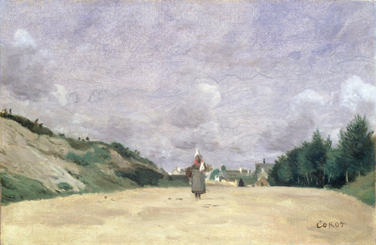 诺曼底的一条路，1860-65 作者 让·巴蒂斯特·卡米尔·科罗