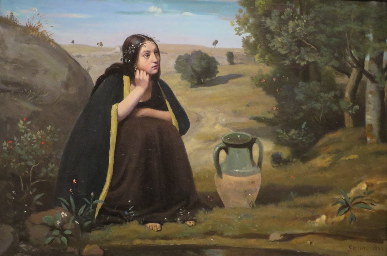 英语：Rebecca at the Well 作者 让·巴蒂斯特·卡米尔·科罗