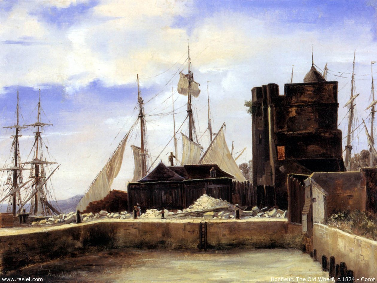 Honfleur，旧港口 作者 让·巴蒂斯特·卡米尔·科罗