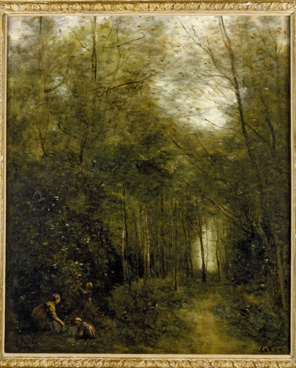 Montfermeuil，1867年的Wood in the Wood 作者 让·巴蒂斯特·卡米尔·科罗