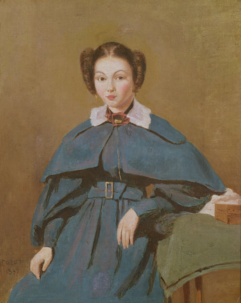 Baudot夫人的肖像，艺术家的侄女，1837年 作者 让·巴蒂斯特·卡米尔·科罗
