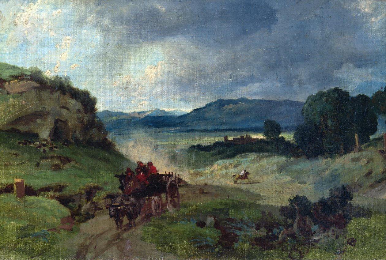 罗马风景，1827年 作者 让·巴蒂斯特·卡米尔·科罗