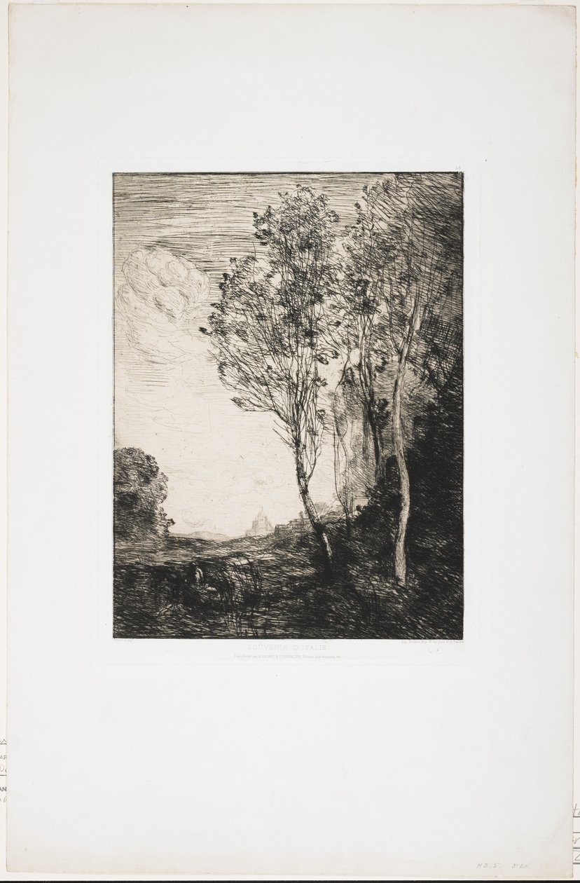 意大利纪念品（意大利的记忆），1863年 作者 让·巴蒂斯特·卡米尔·科罗